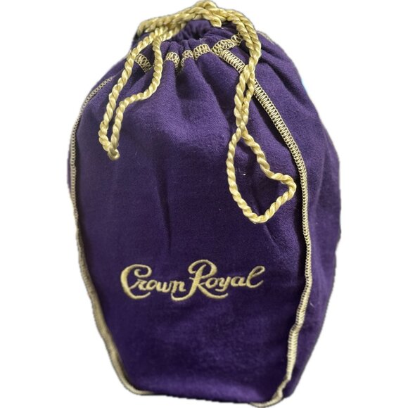 CROWN ROYAL Purple + Gold Drawstring Bag 13" - Picture 7 of 10